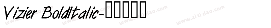 Vizier BoldItalic字体转换